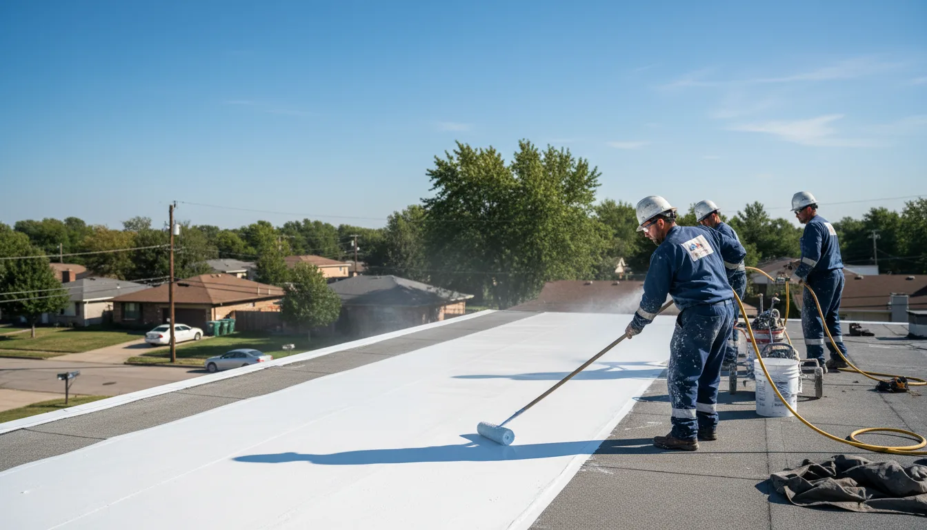 Commercial roof coating in Elmwood, WI near me